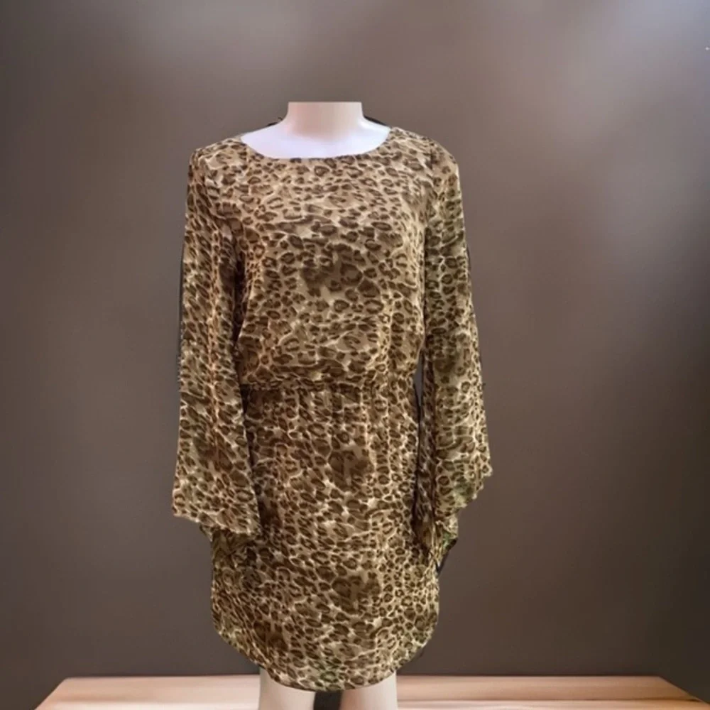 Walter Baker W118 Womens Brown Cheetah Animal Print Eva Dress Size Extra… - Picture 1 of 8